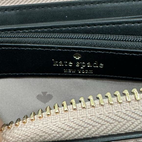 Kate Spade New York Minnie Mouse Ksny x Minnie Mouse Lacey  Kate Spade Disney Minnie Mouse Wallet Pale Vellum Multi WLR00284 Zip Leather